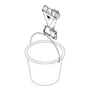 End switch-off device set with bucket, excl. droppipe