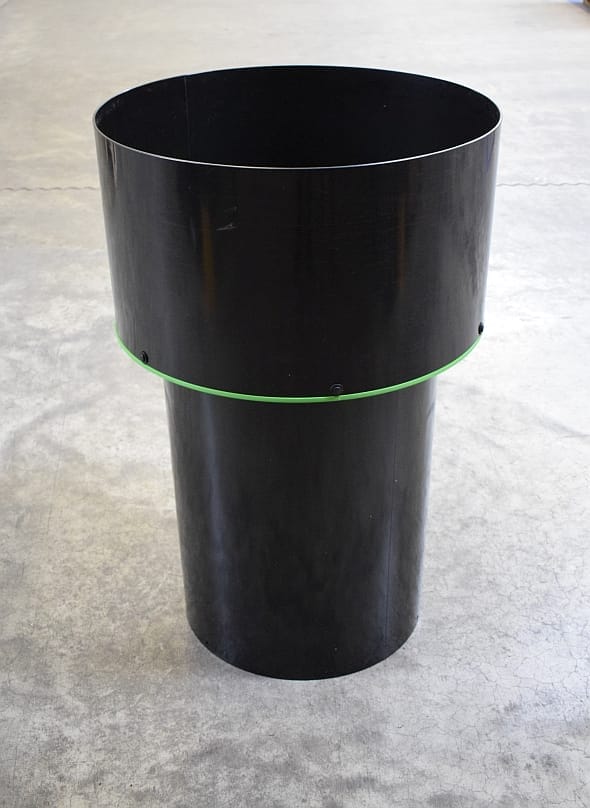 Chimney Set 50 Standard (rain-ring+base+conical duct 0.9mtr)