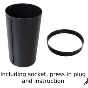 Extension Duct 80, 1 meter Click + Ring & Plugs