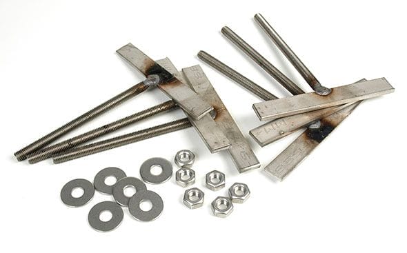 Fastener Set (6x) stainless steel for less than 12 cm slats