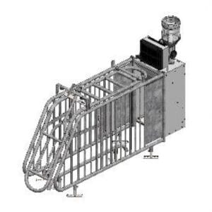 Backout station with 1 feeding place. Up to 20 sows