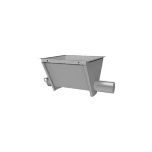 One way horizontal feed hopper - stainless steel